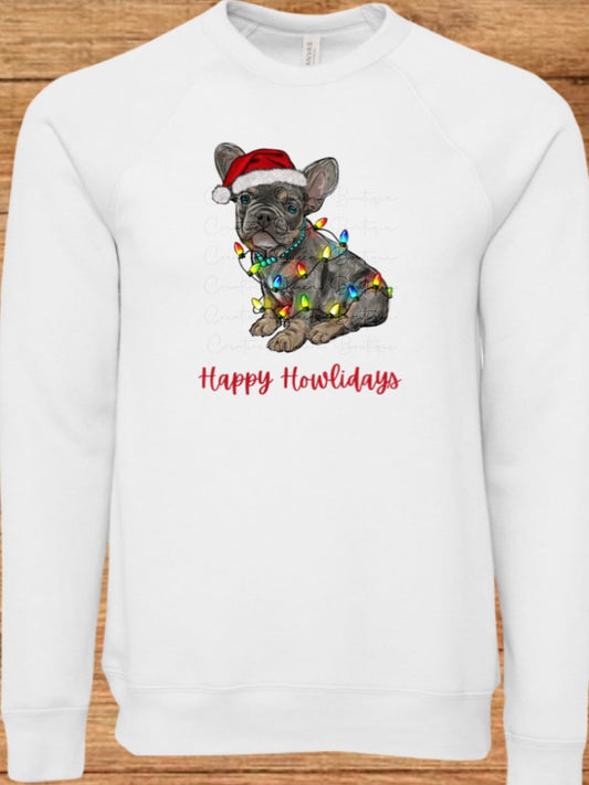 Holiday Frenchie Sponge Fleece Crewneck