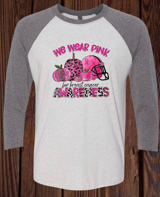 Breast Cancer Awareness Raglan Tee