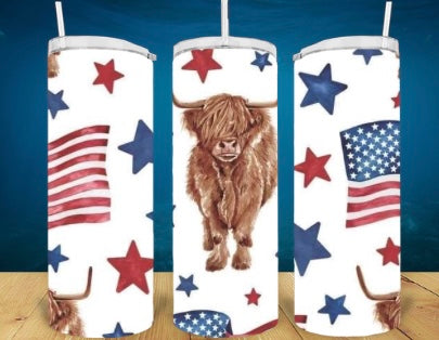 20oz Highland Cow American Tumbler