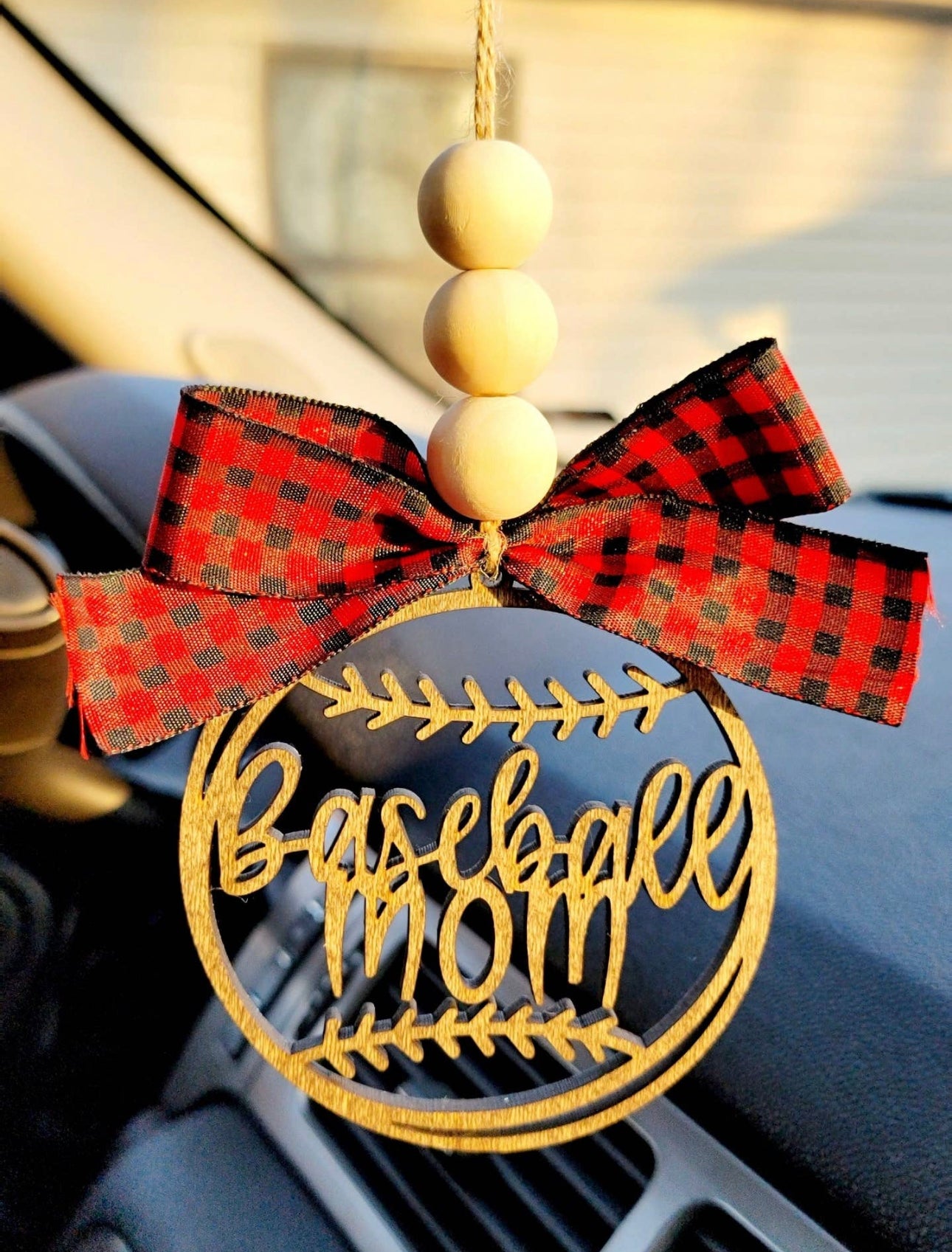 Baseball Mom Car Charm