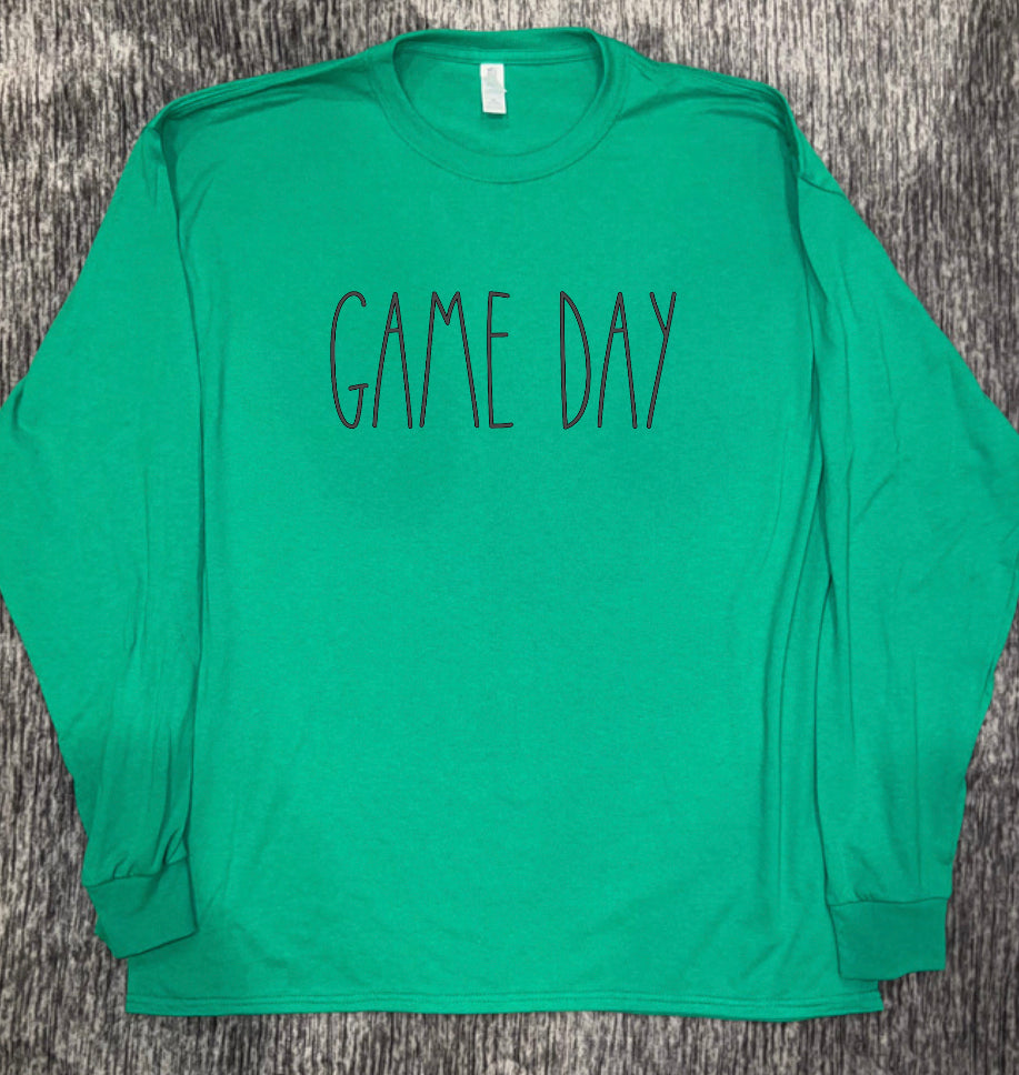 Game Day Rae Dunn Inspired Long Sleeve Tee