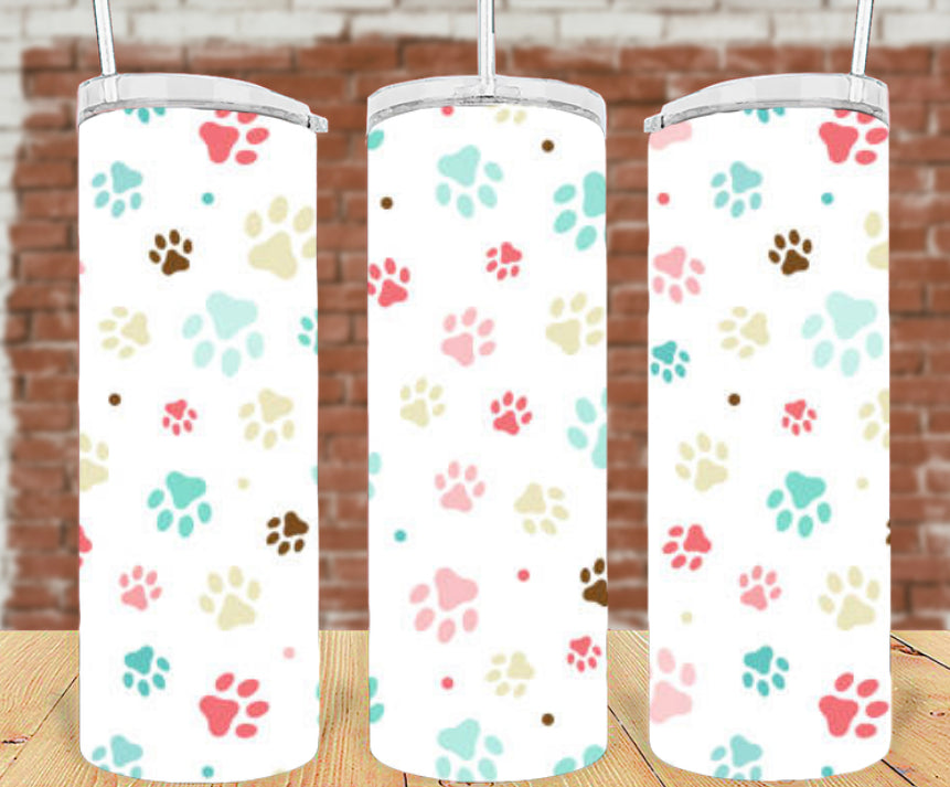 20oz Paw Print Tumbler TWO OPTIONS