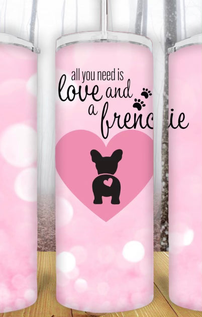 20oz Love Frenchie Tumbler