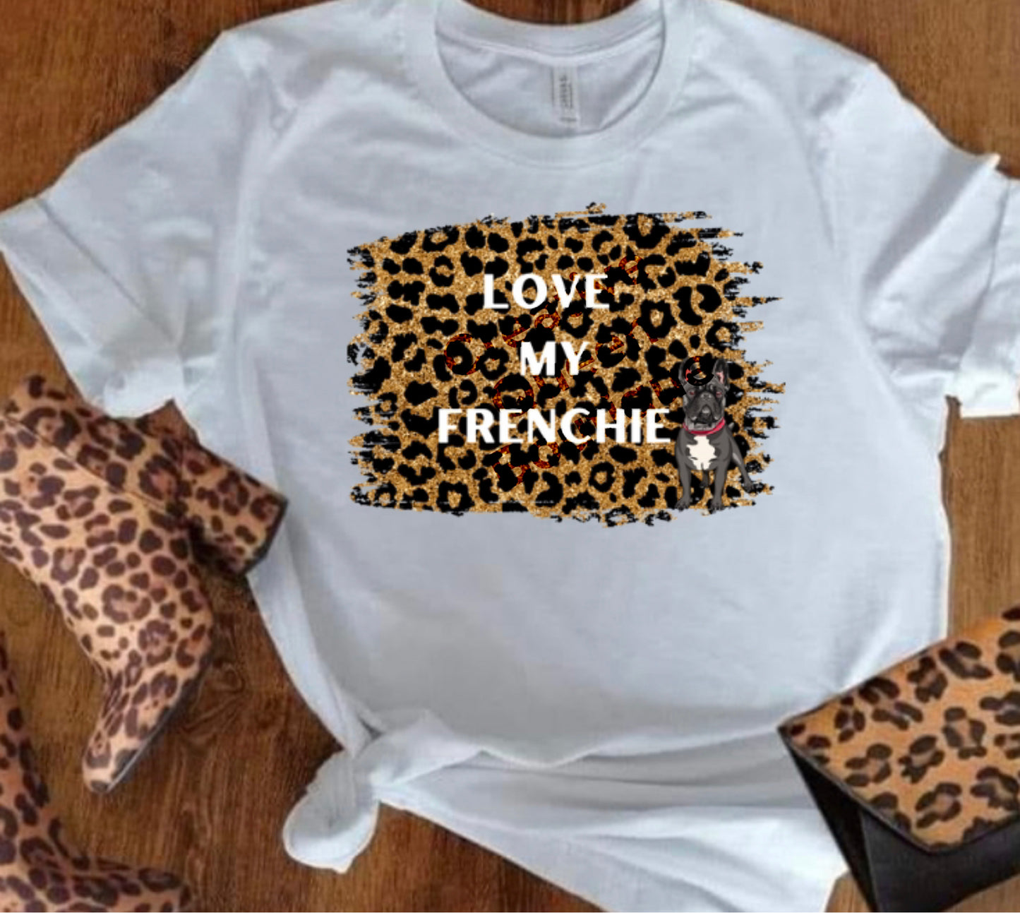 Love my Frenchie Cheetah Tee