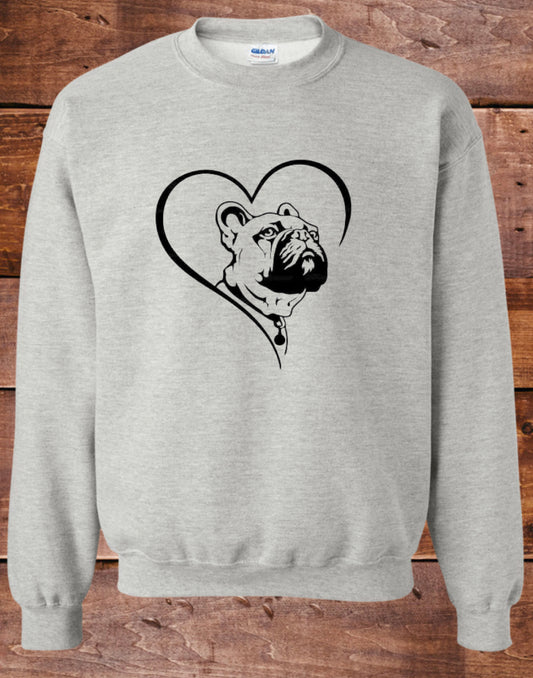 Frenchie Heart Crewneck