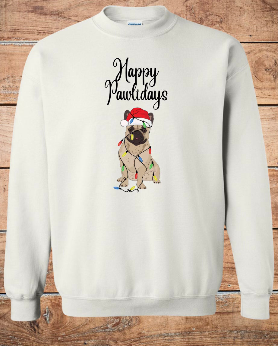 Happy Pawlidays Frenchie Crewneck