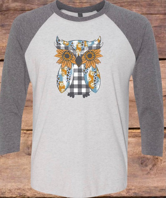 Owl Raglan Tee