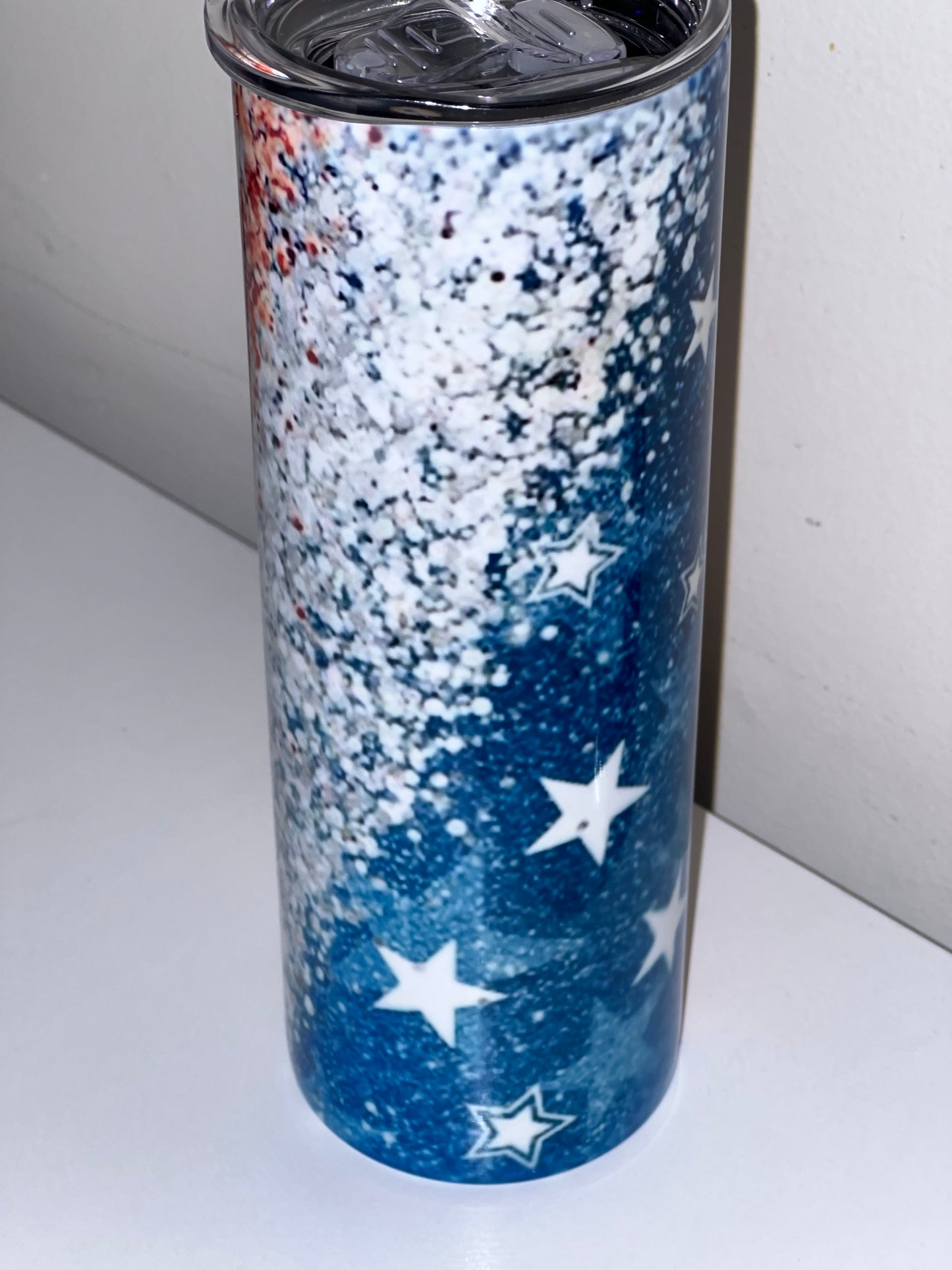 20oz America Stars Glitter Tumbler