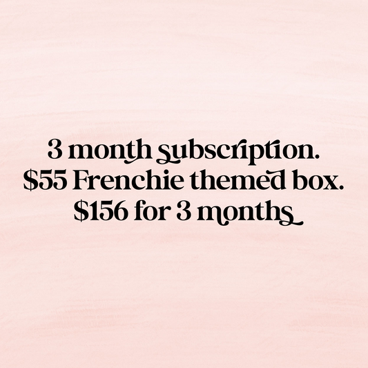 3 Frenchie Themed Subscription Box