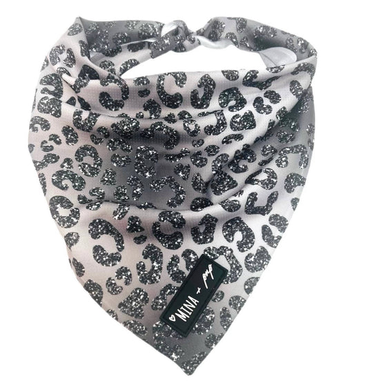 Silver Ombré Cheetah Cooling Bandana