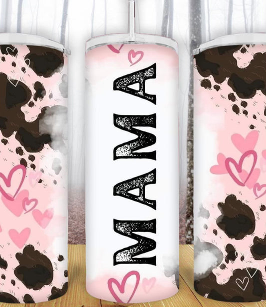 20oz Mama Cow Print Tumbler