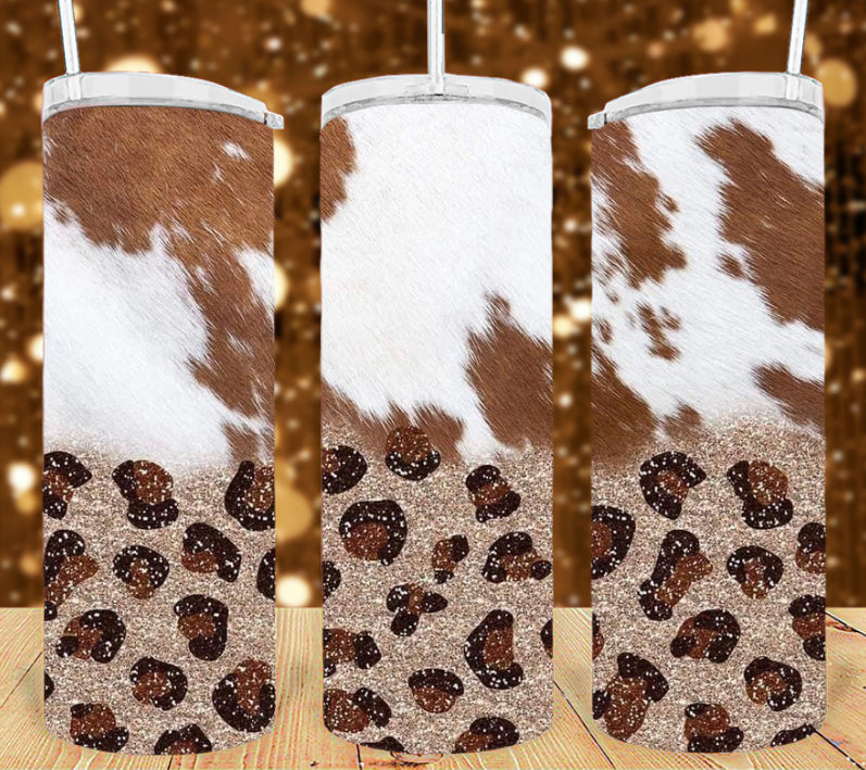 20oz Cow/Leopard Tumbler