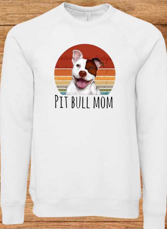 Pit Bull Mom Sponge Fleece Crewneck