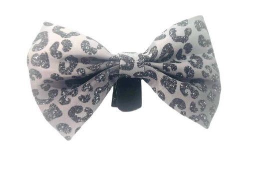 Silver Ombré Cheetah Bow Tie