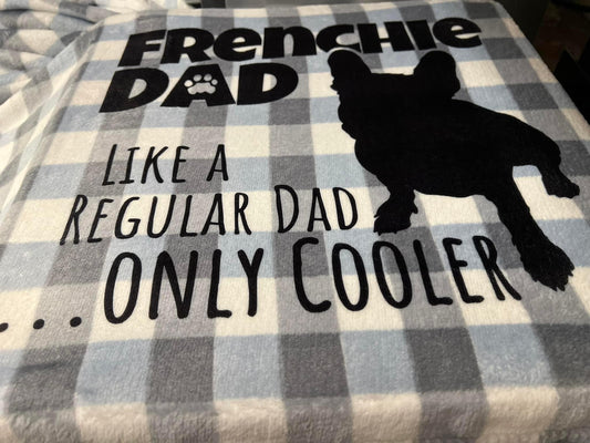 Plaid Frenchie Dad Blanket