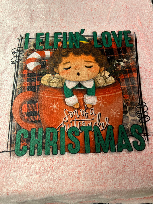 I Elfin Love Christmas Blanket