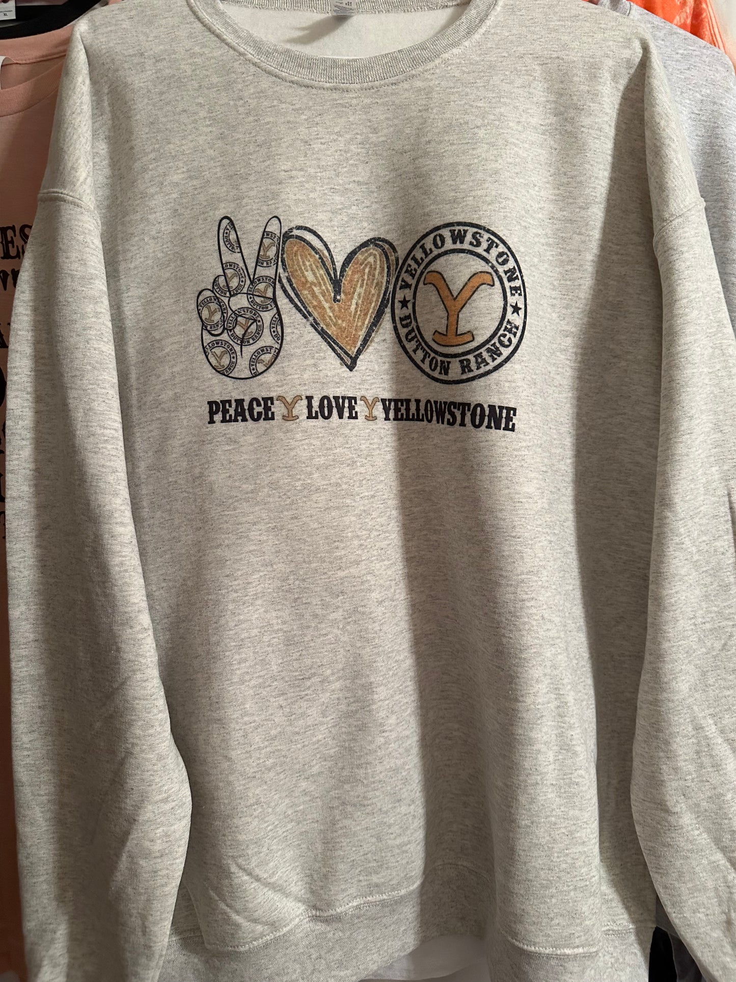 Peace Love Yellowstone Crewneck