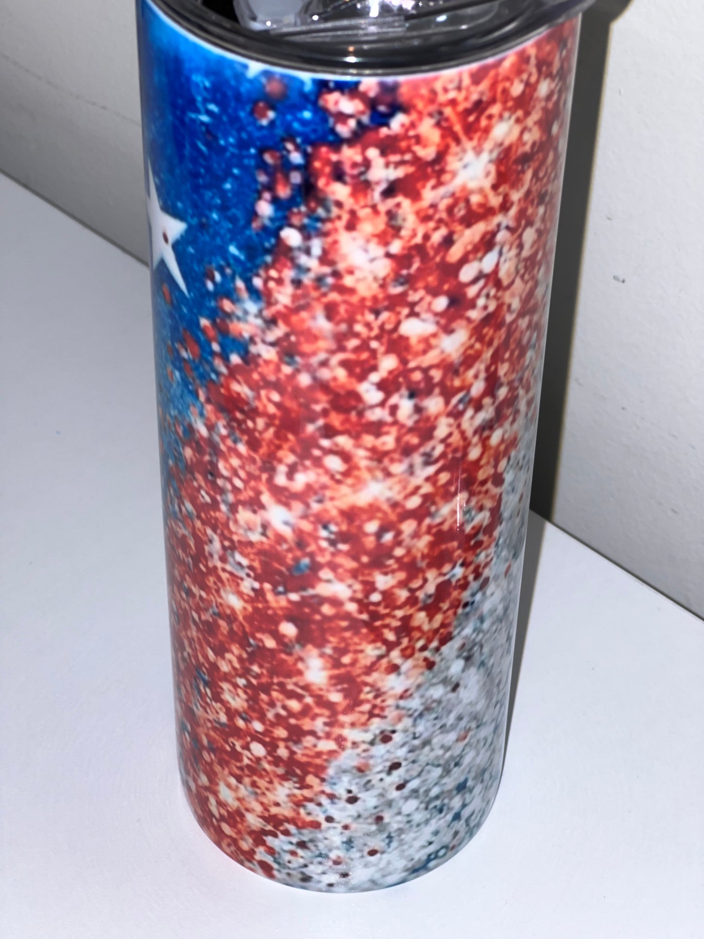 20oz America Stars Glitter Tumbler